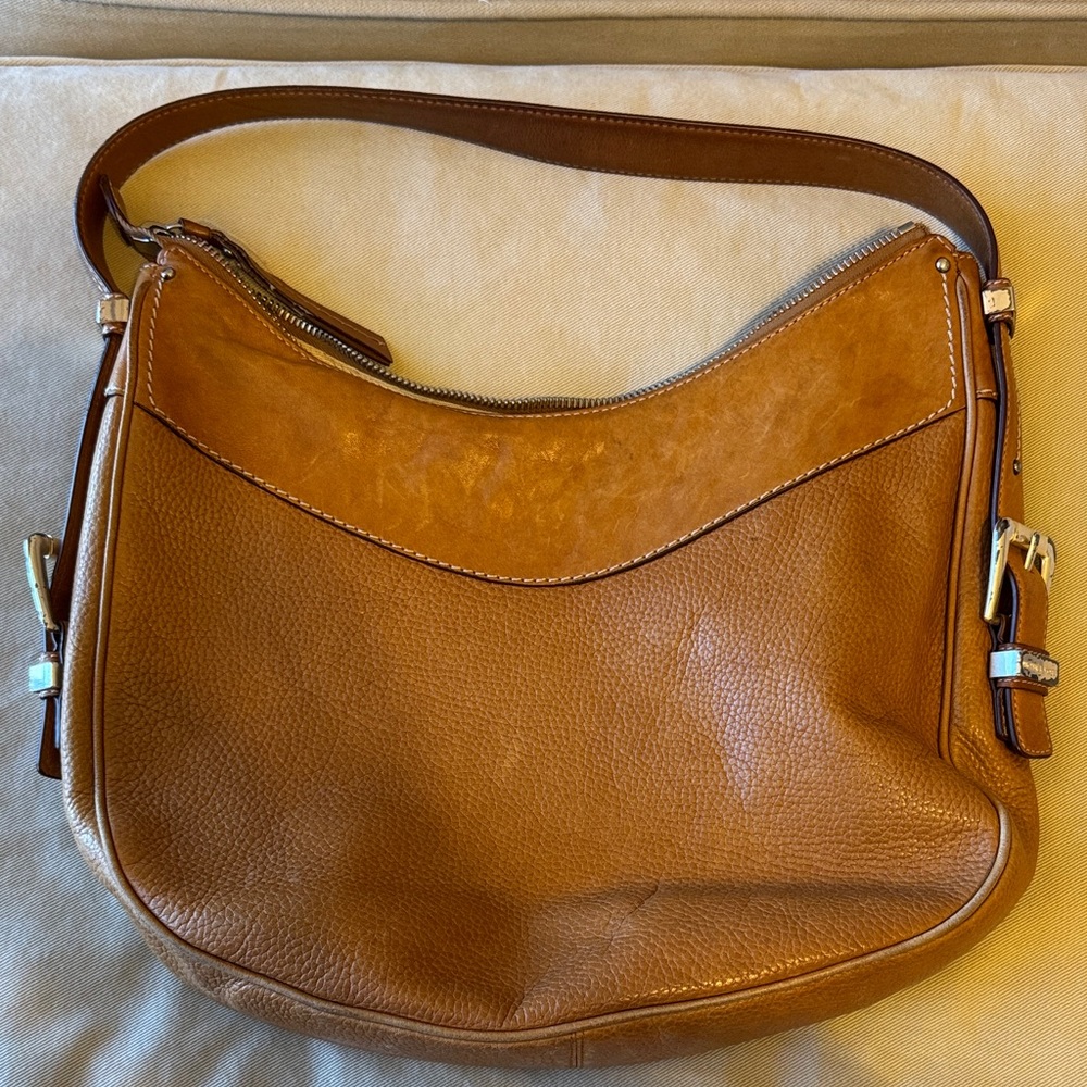 MICHAEL Michael Kors Tan Brown Leather Shoulder Bag